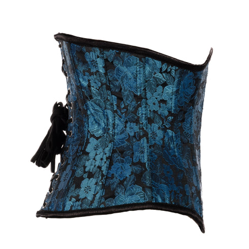 SiaLinda: Unterbrust Korsett Emmy, blau schwarz, Premiumkollektion, sexy - SiaLinda.com